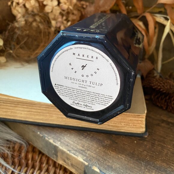Makers of Wax Goods - Midnight Tulip - Dark Glass Candle - Picture 6 of 7